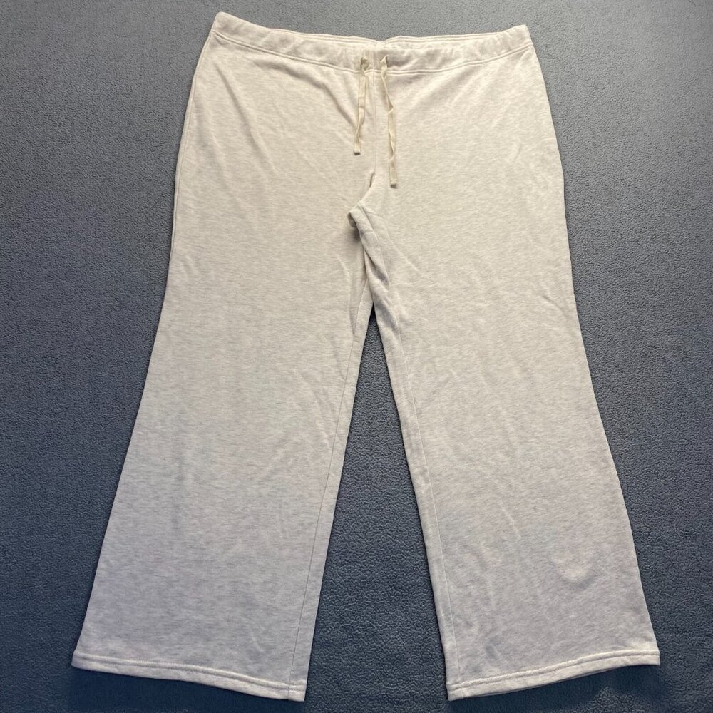 Sunday Pants Womens Size 3X Wide Leg,Drawstring,Comfort,Beige‎